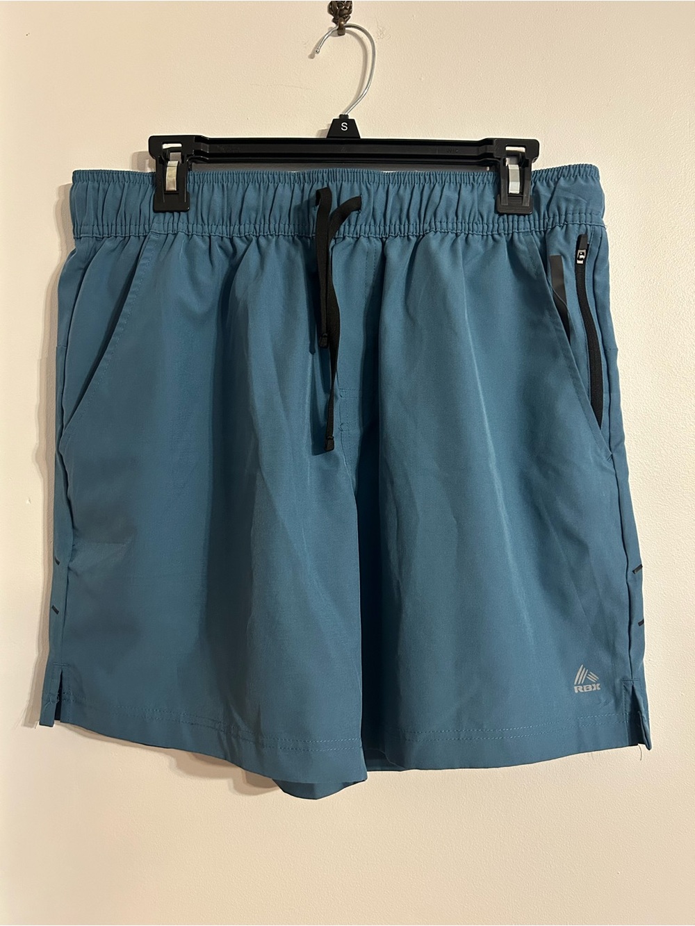 RBX Men's Teal Athletic Shorts with Black Drawstring